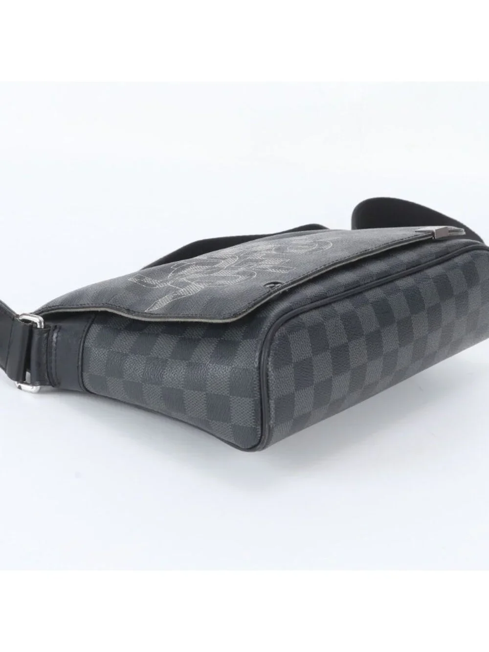 Louis Vuitton Damier Graphite District PM Leather Shoulder Bag Crossbody